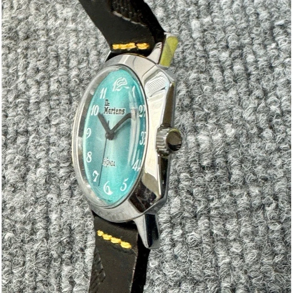 Dr Martens Sekonda Vintage Watch Teal Sunburst Dial Leather Sole‎ Embossed Read